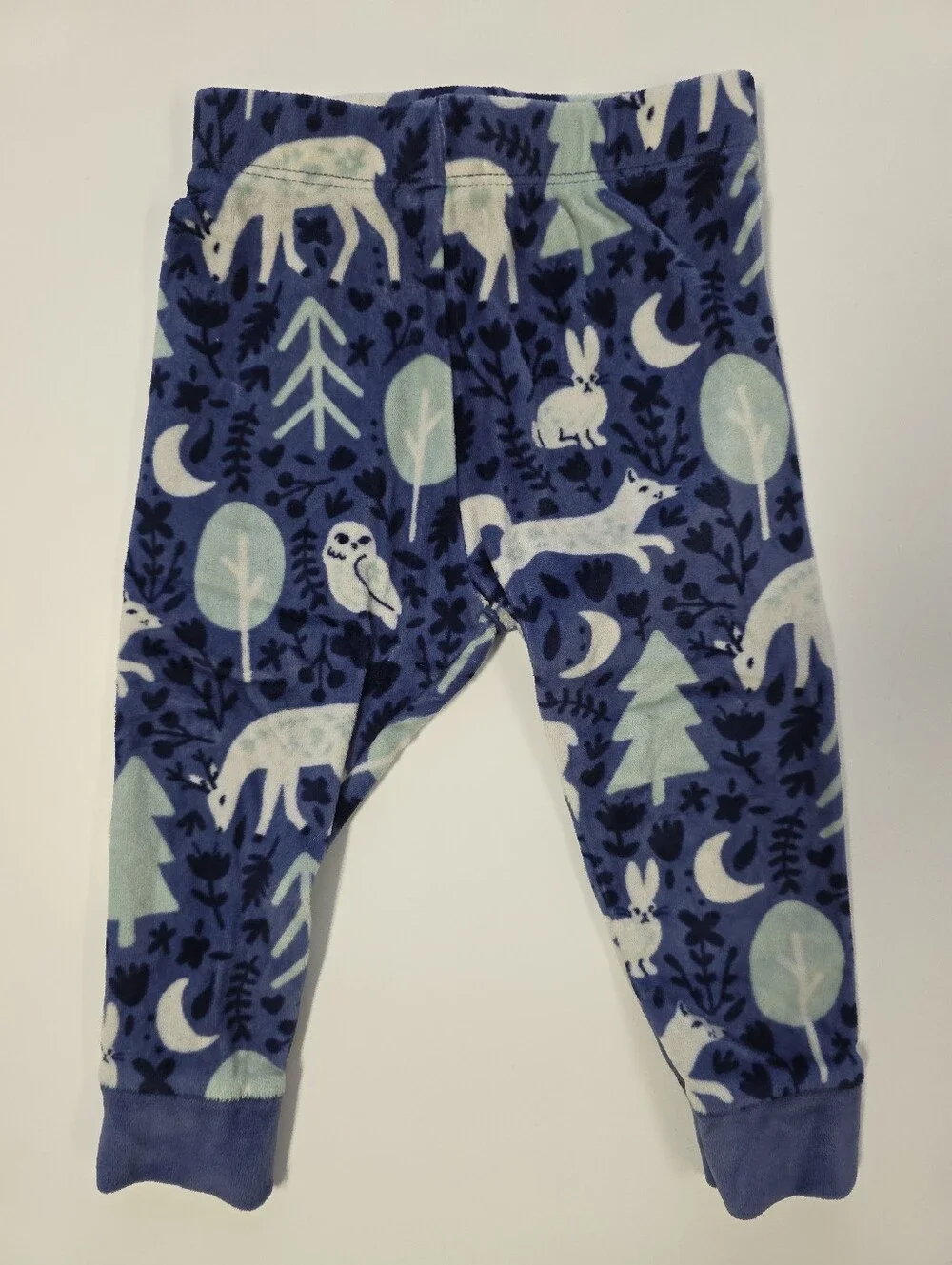 Cat & Jack Blue and Light Blue Velour Toddler Pajama Set